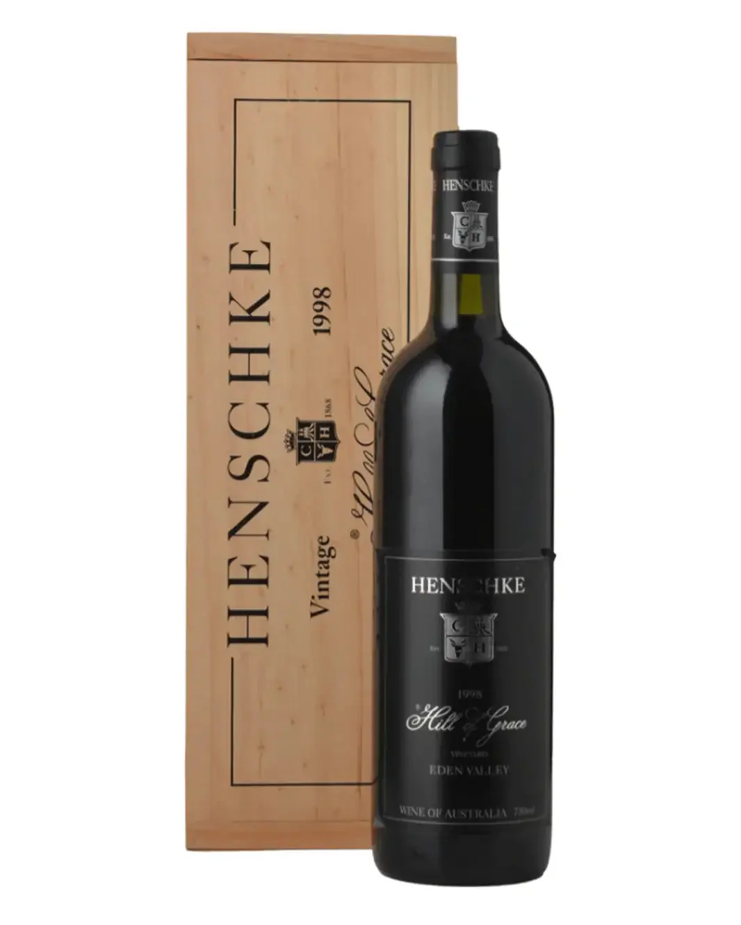 1998 Henschke Hill of Grace Shiraz 750ml Original Wooden Box - Image 4
